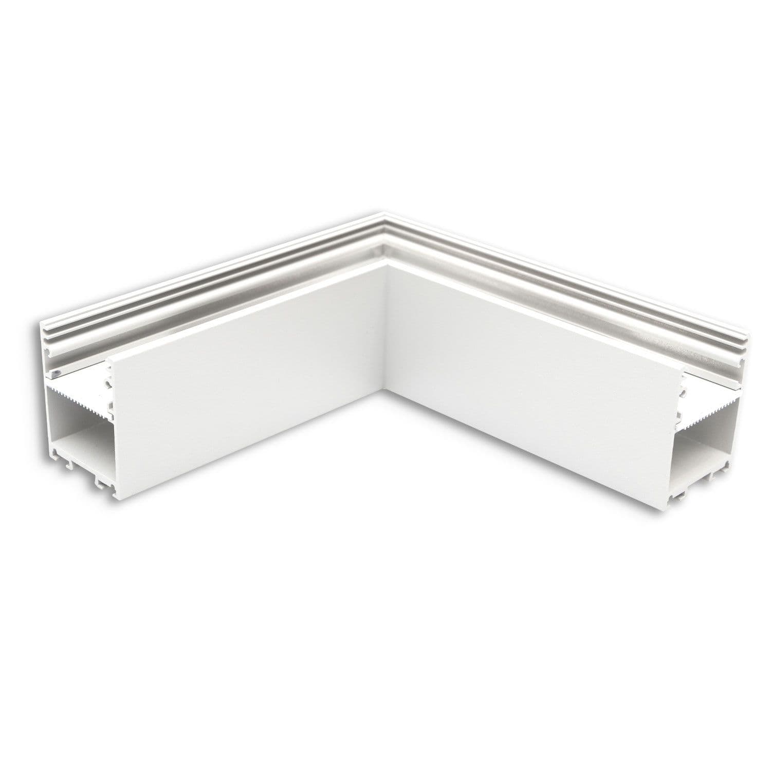 LAMP30V2 90° Eck, geschweißt, 120x120mm, weiß RAL 9003, exkl. Cover