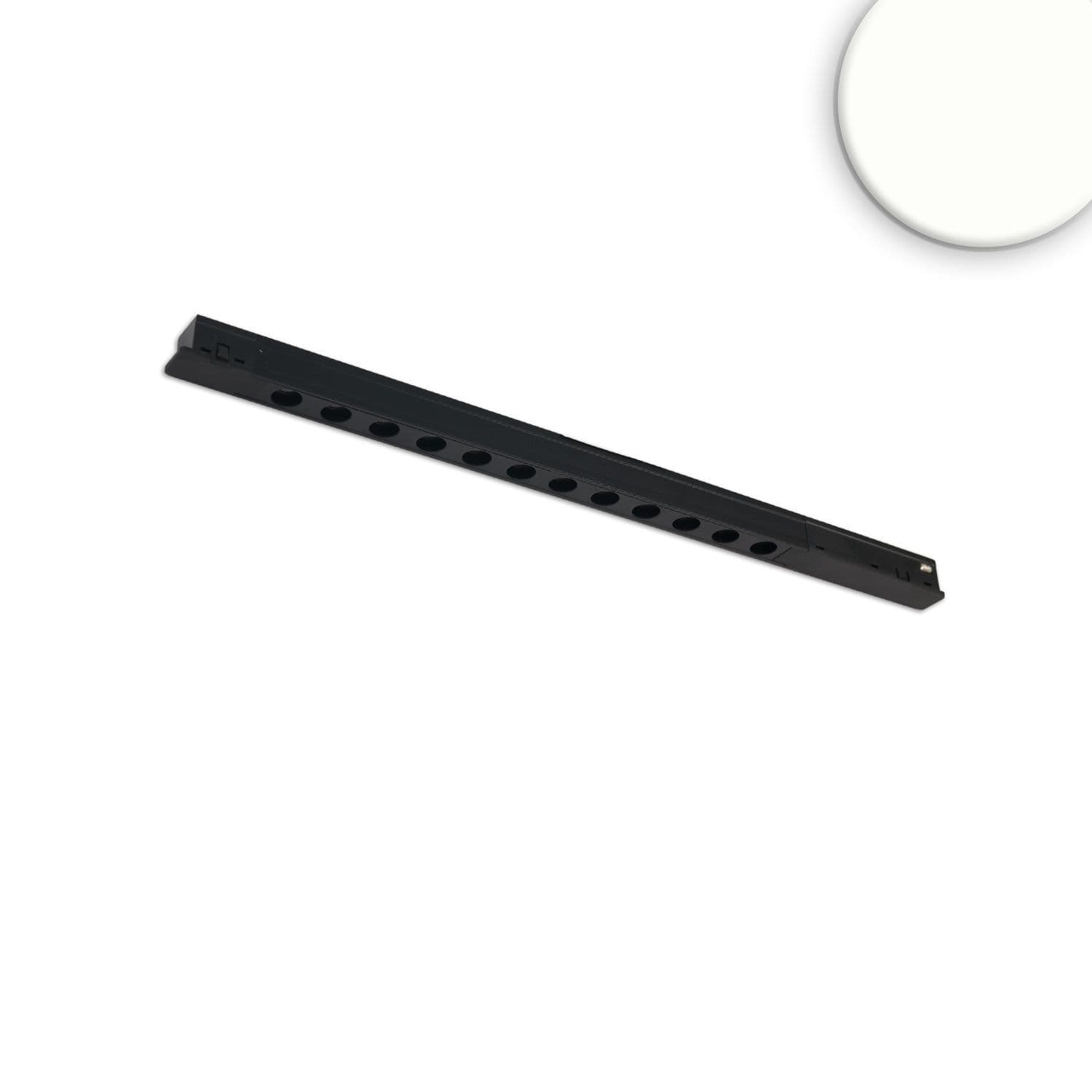 Track48 Leuchte Mini Raster, schwarz, 34cm, 12W, 36°, UGR<19, 48V DC, 4000K, CRI90